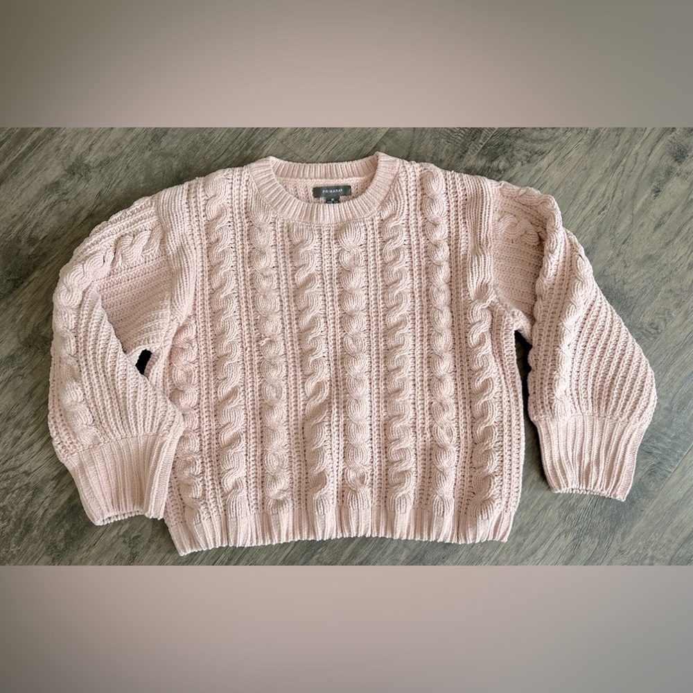 Primark Dusty Blush/Rose Ribbed Sweater Sz M